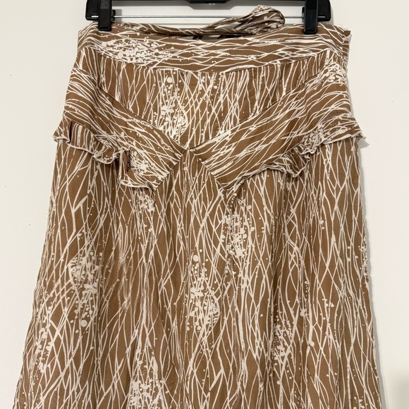 Anna Sui x Anthropologie Long Brown Maxi Skirt Boho Size 10 - Picture 5 of 12